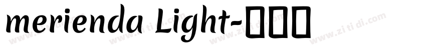 merienda Light字体转换